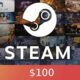 Steam Gift Card $100 US Activation Code