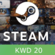 Steam Gift Card 20 KWD Global Activation Code